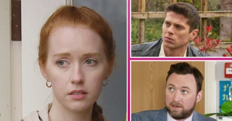 Emmerdale spoilers comp image: Chloe, Nicky and Liam