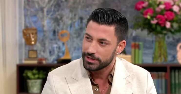 Giovanni Pernice looks thoughtful as he talks on This Morning (Credit: ITV/YouTube/Composite: Entertainment Daily!)