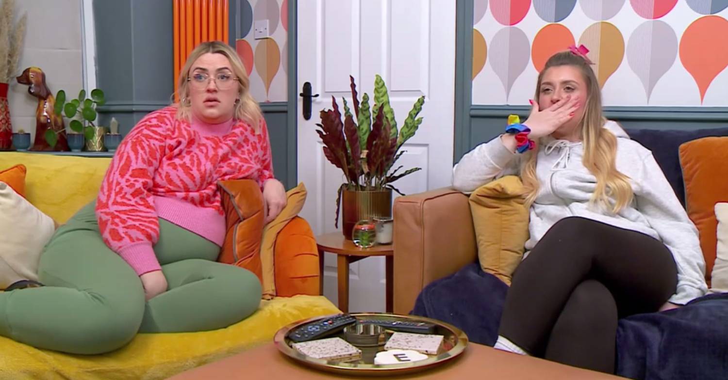Gogglebox star Ellie Warner sits with shocked sister Izzi