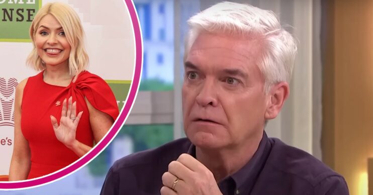Holly Willoughby waves, Phillip Schofield looks shocked