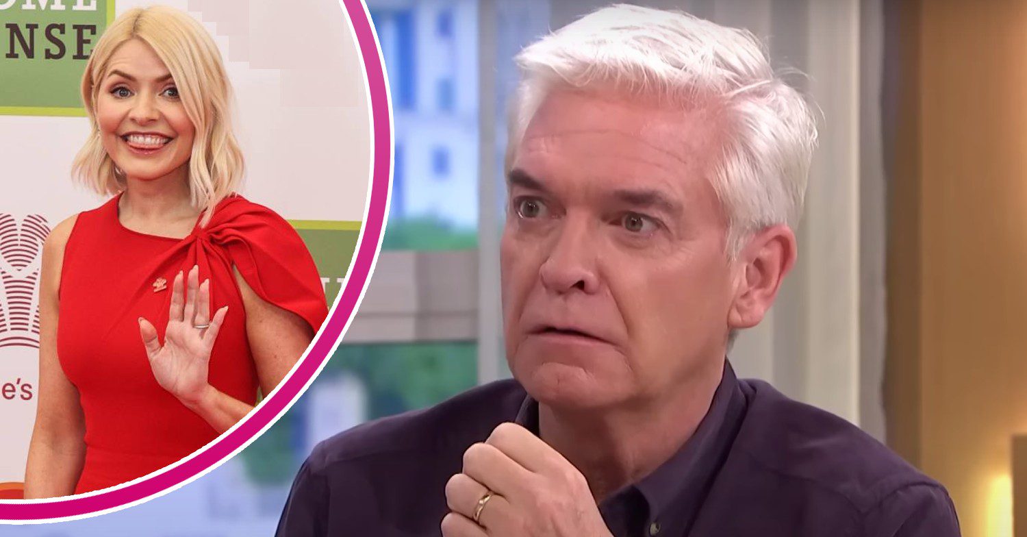Holly Willoughby waves, Phillip Schofield looks shocked