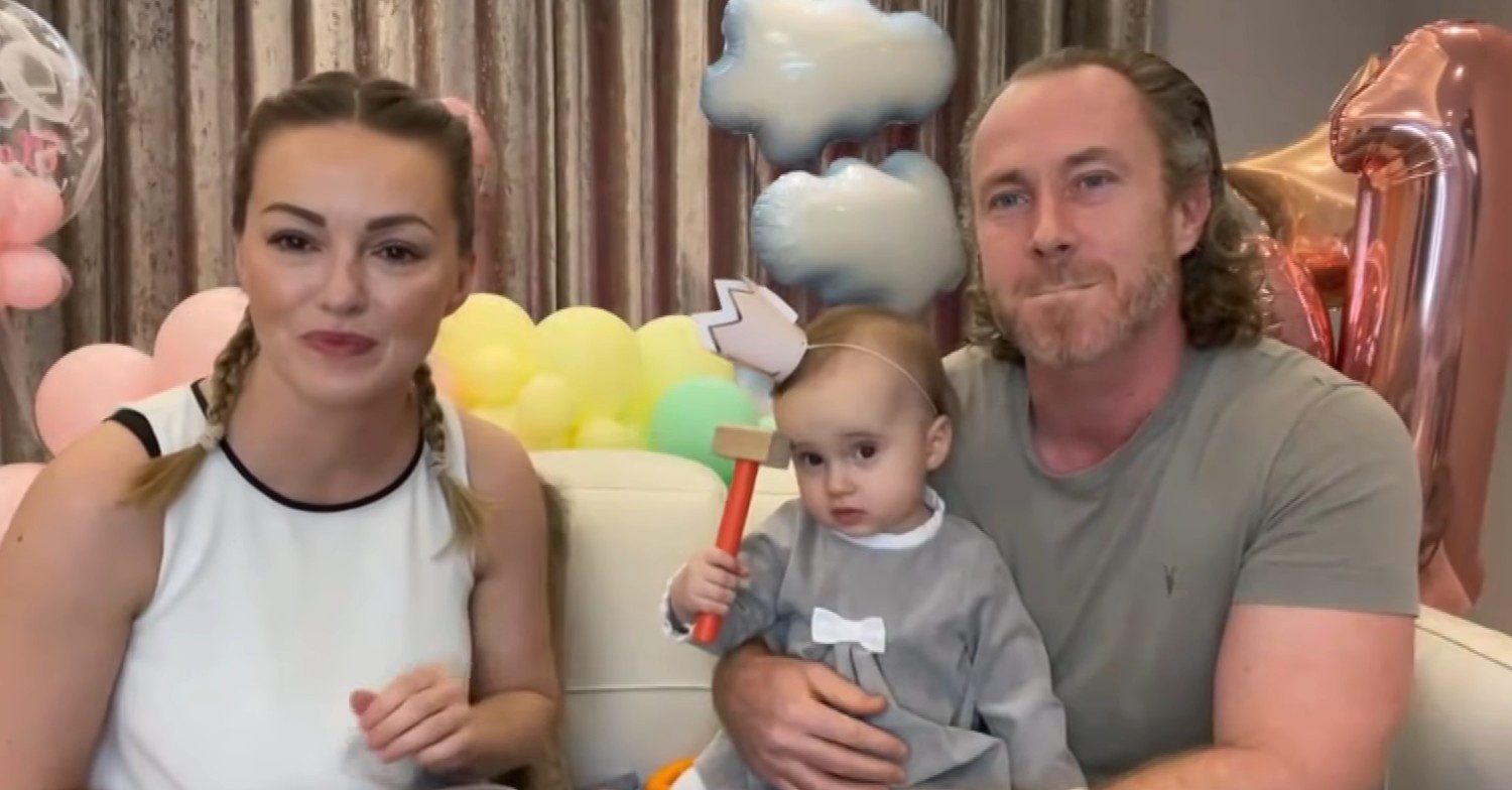 James and Ola Jordan at daughter Ella's birthday party