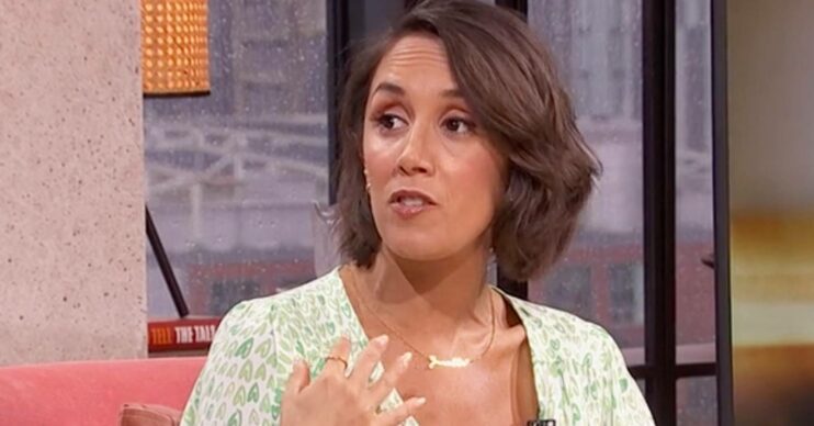 Janette Manrara looks agitated
