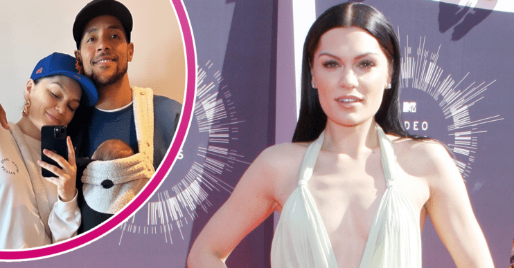 Jessie J with her boyfriend and baby
