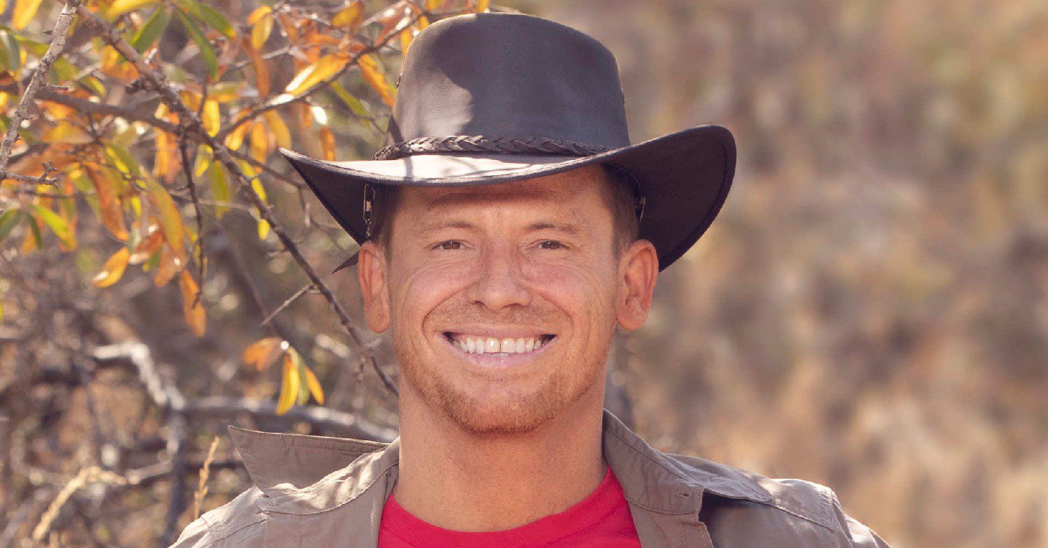 Joe Swash smiling on I'm A Celeb South Africa