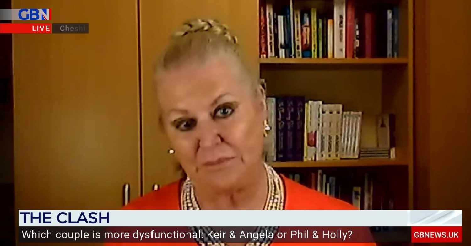 Kim Woodburn looking serious on GB News