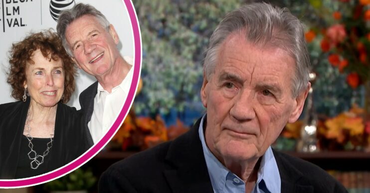 Michael Palin smiling with wife, and on This Morning
