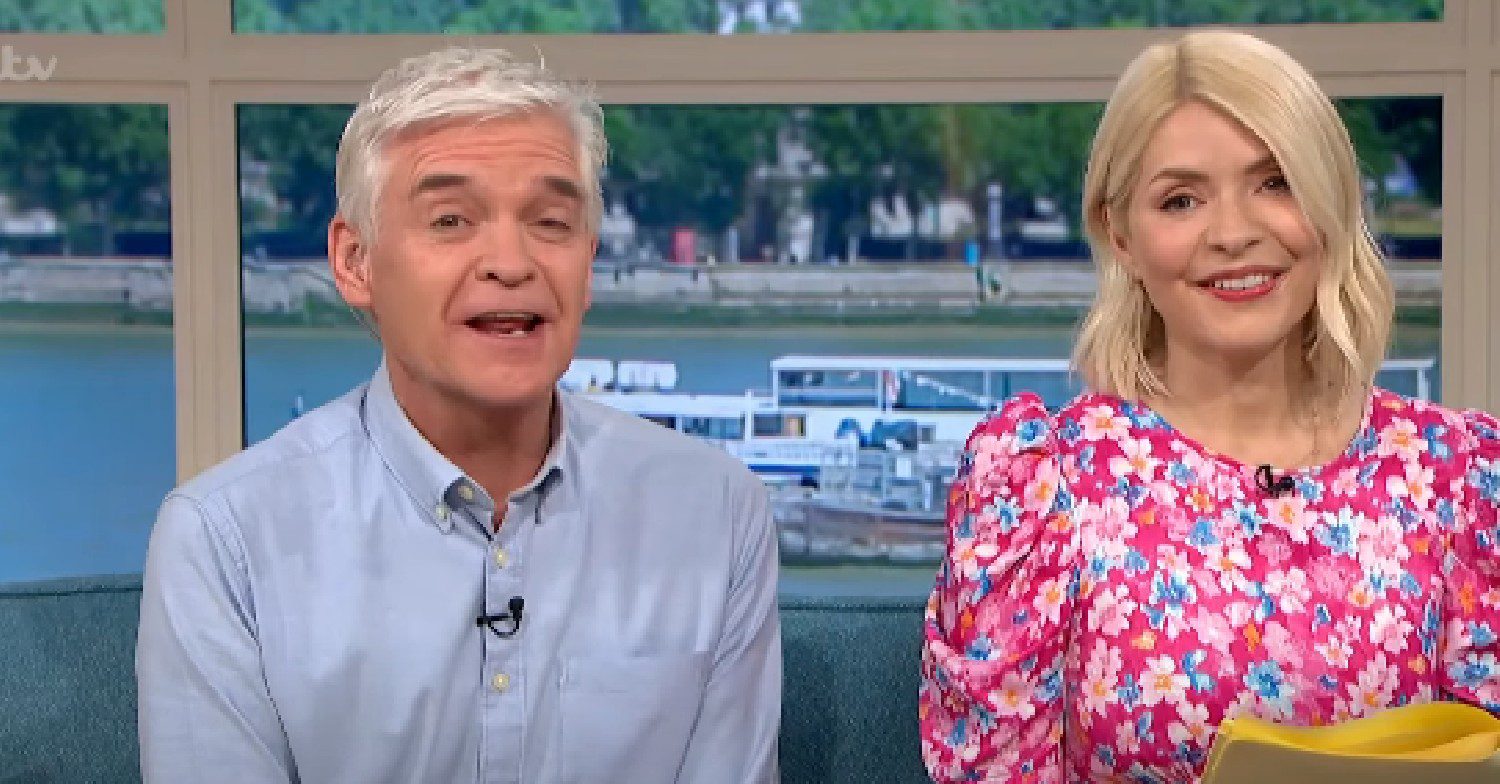 Phil and Holly smiling on This Morning today