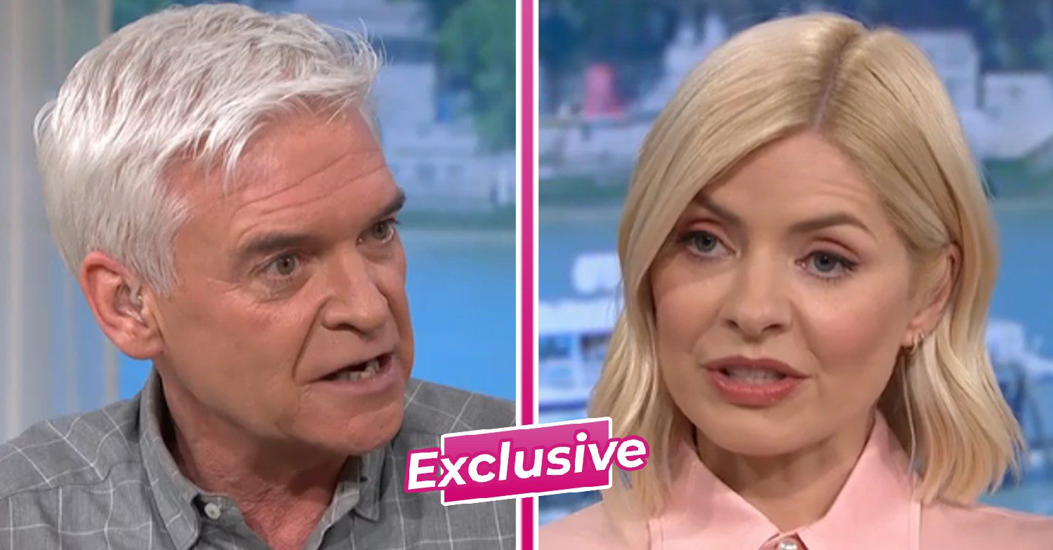 Phillip Schofield and Holly Willoughby look serious on This Morning