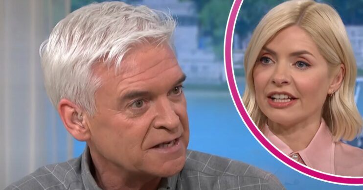 Phillip Schofield and Holly Willoughby look serious on This Morning