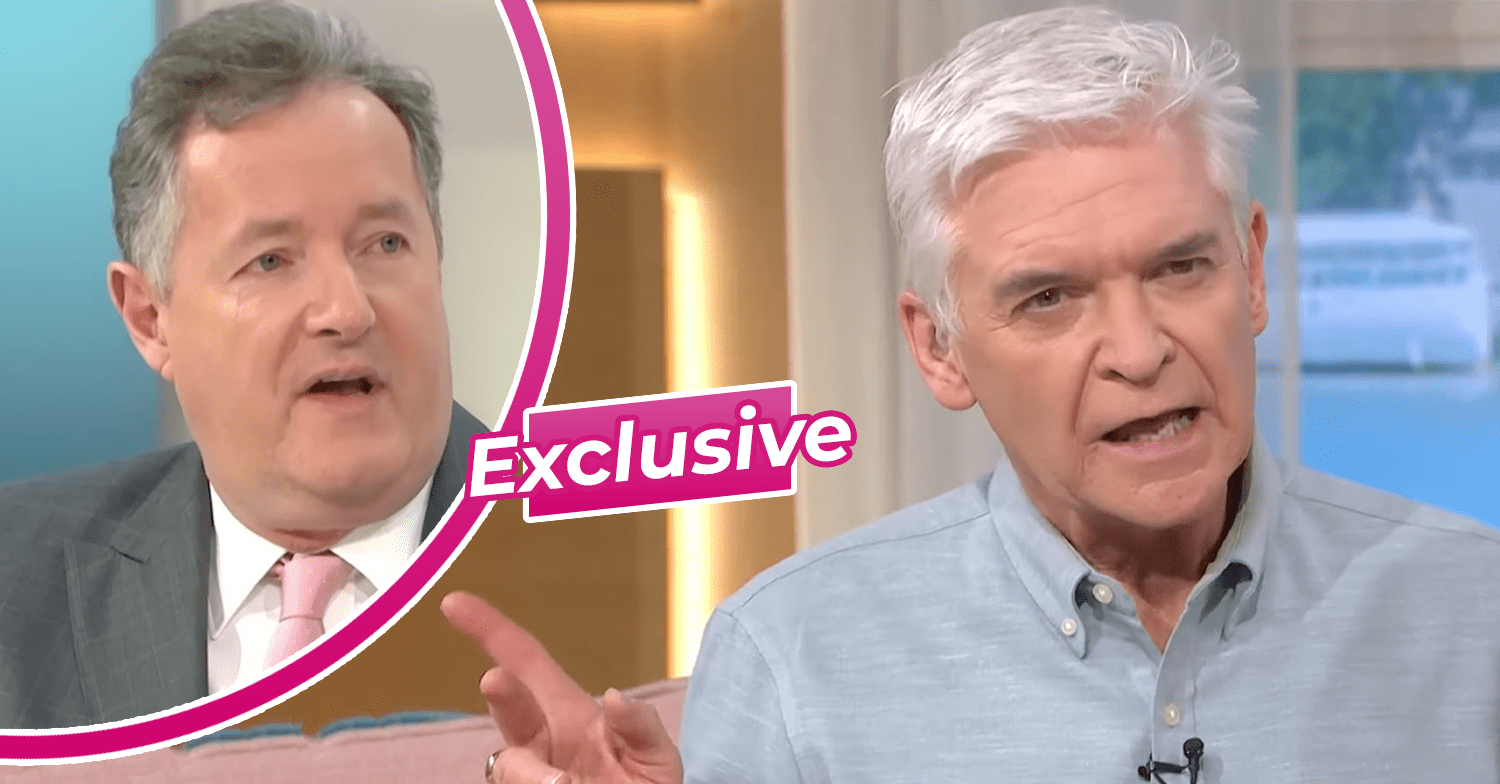 Piers Morgan and Phillip Schofield looking angry