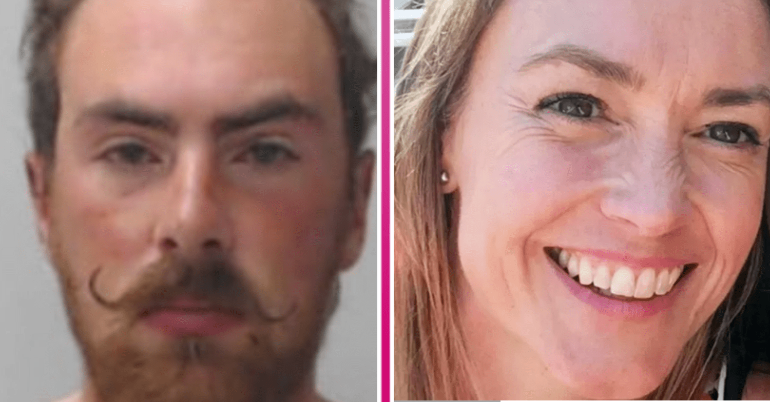 Rhys Bennett mug shot and Jill Barclay
