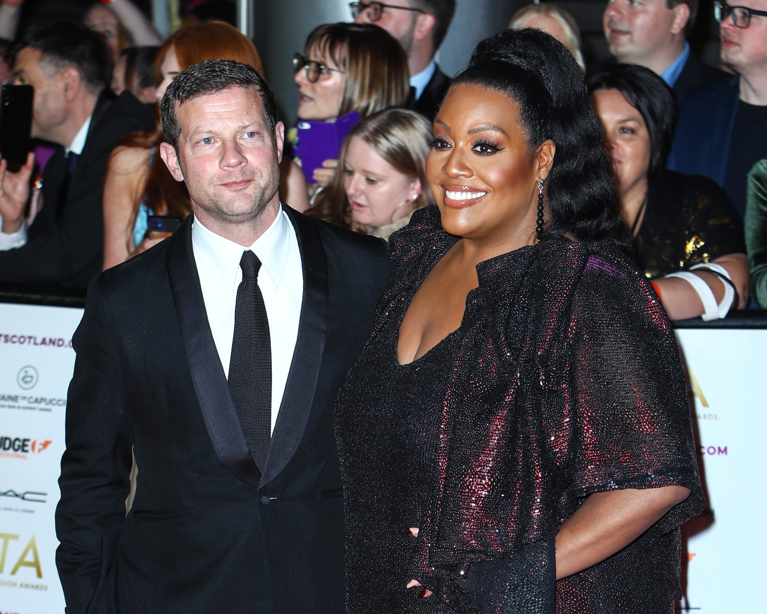 Alison Hammond and Dermot O'Leary smile at 2022 NTAs