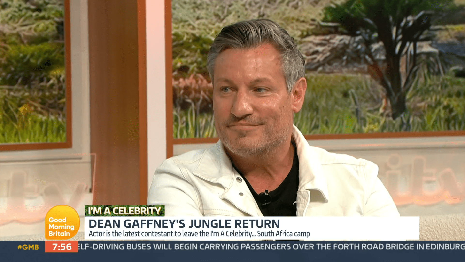 Dean Gaffney smiles on I'm A Celebrity