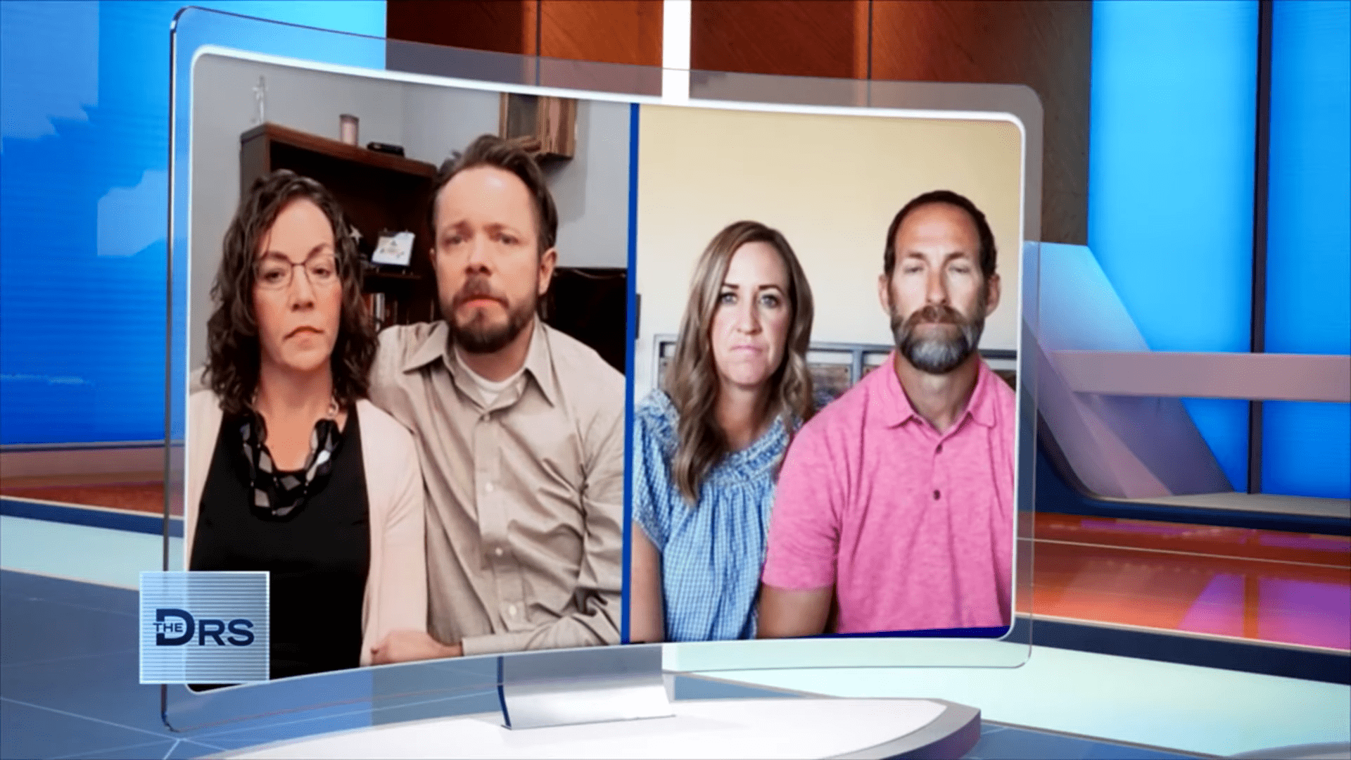 The Johnson and McNeil families on video calls