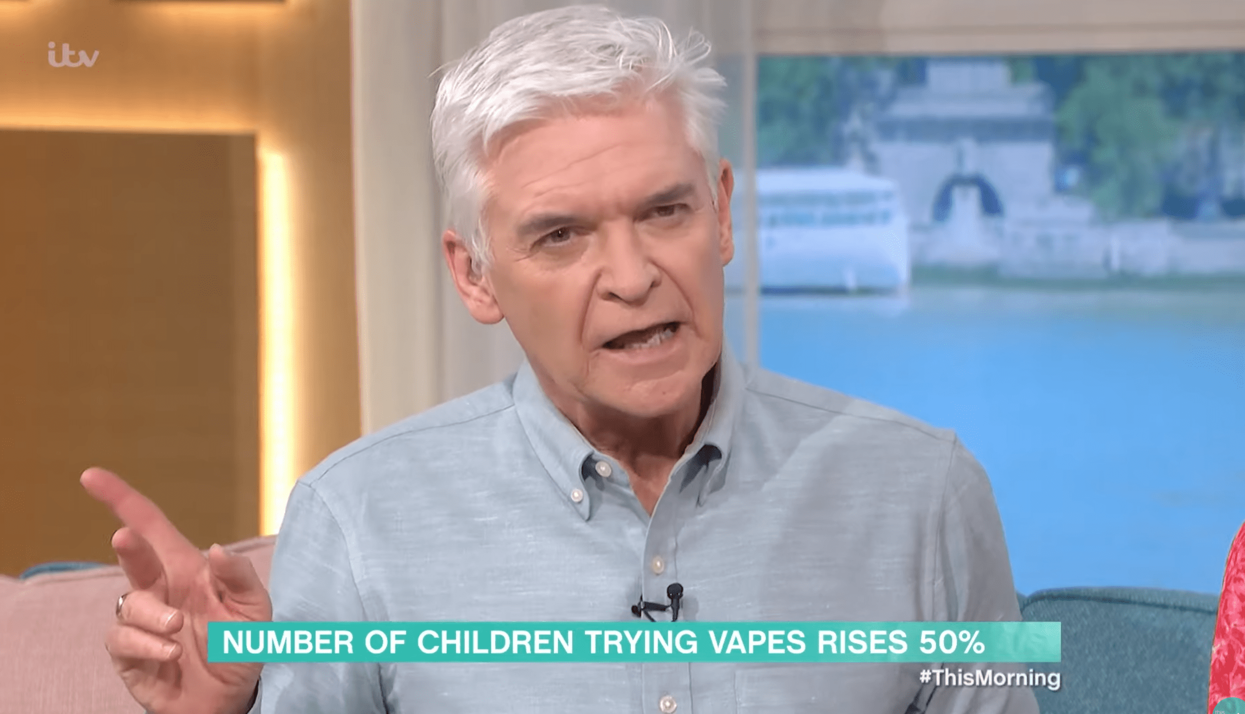 Phillip Schofield looking angry on This Morning