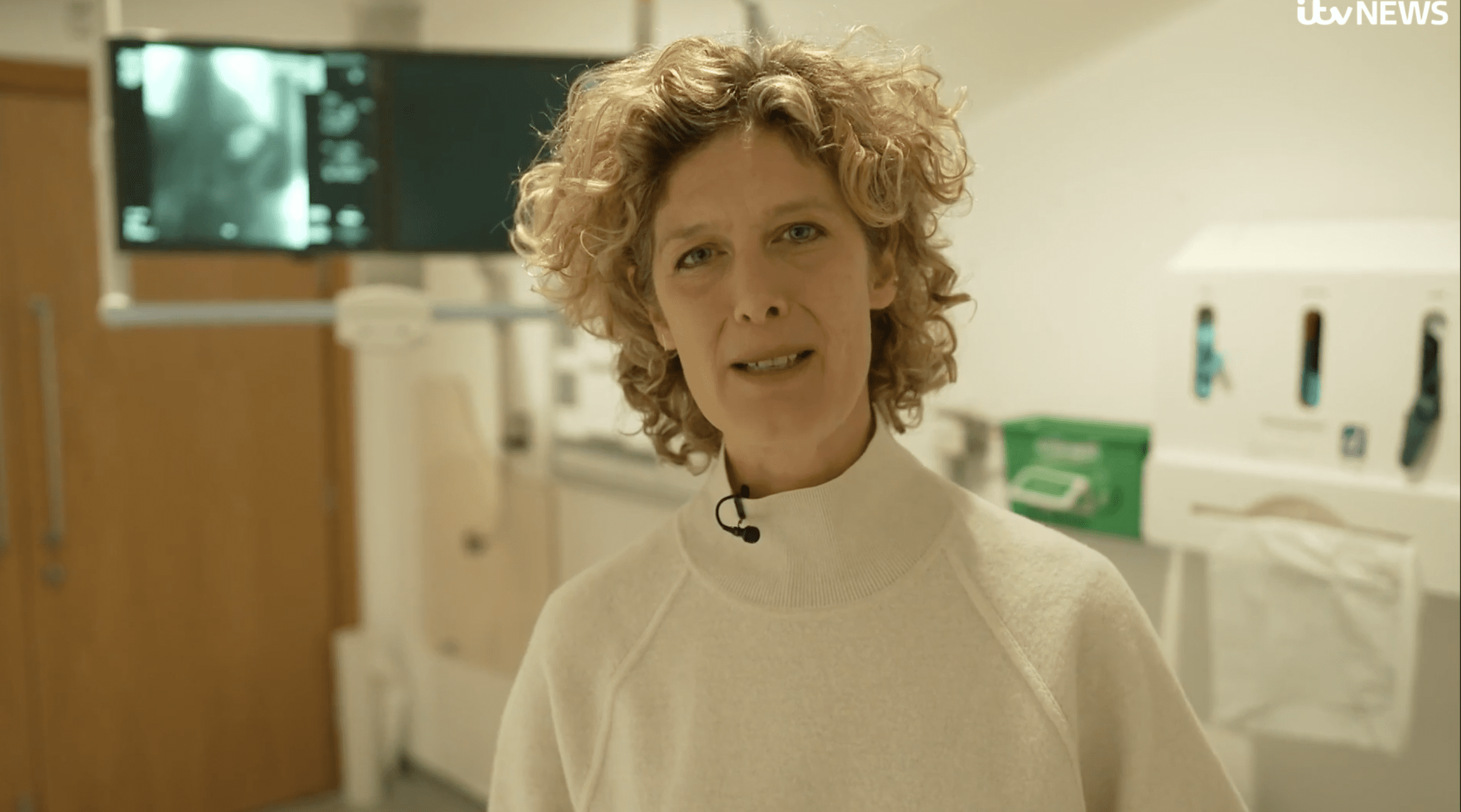 Emily Morgan presenting her final ITV News broadcast