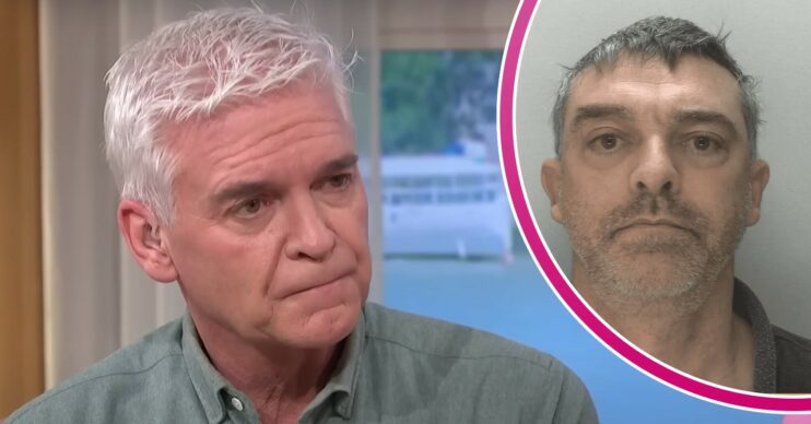 Phillip Schofield looks serious, his brother Timothy Schofield looks forward