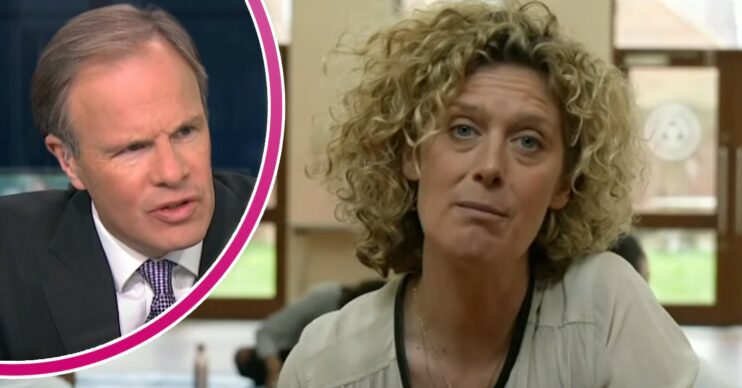 Tom Bradby and Emily Morgan speaking on ITV News