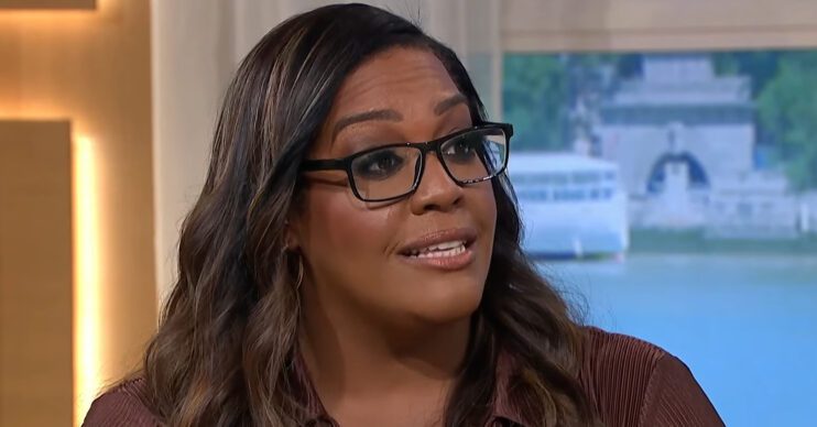 Alison Hammond looks serious on This Morning