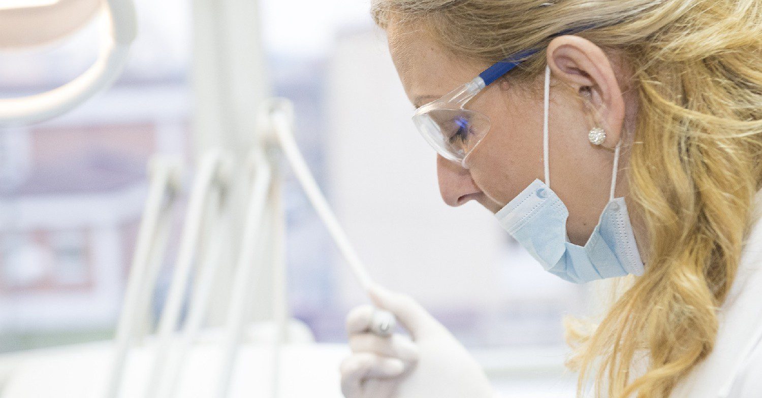 Doctor wearing a face mask