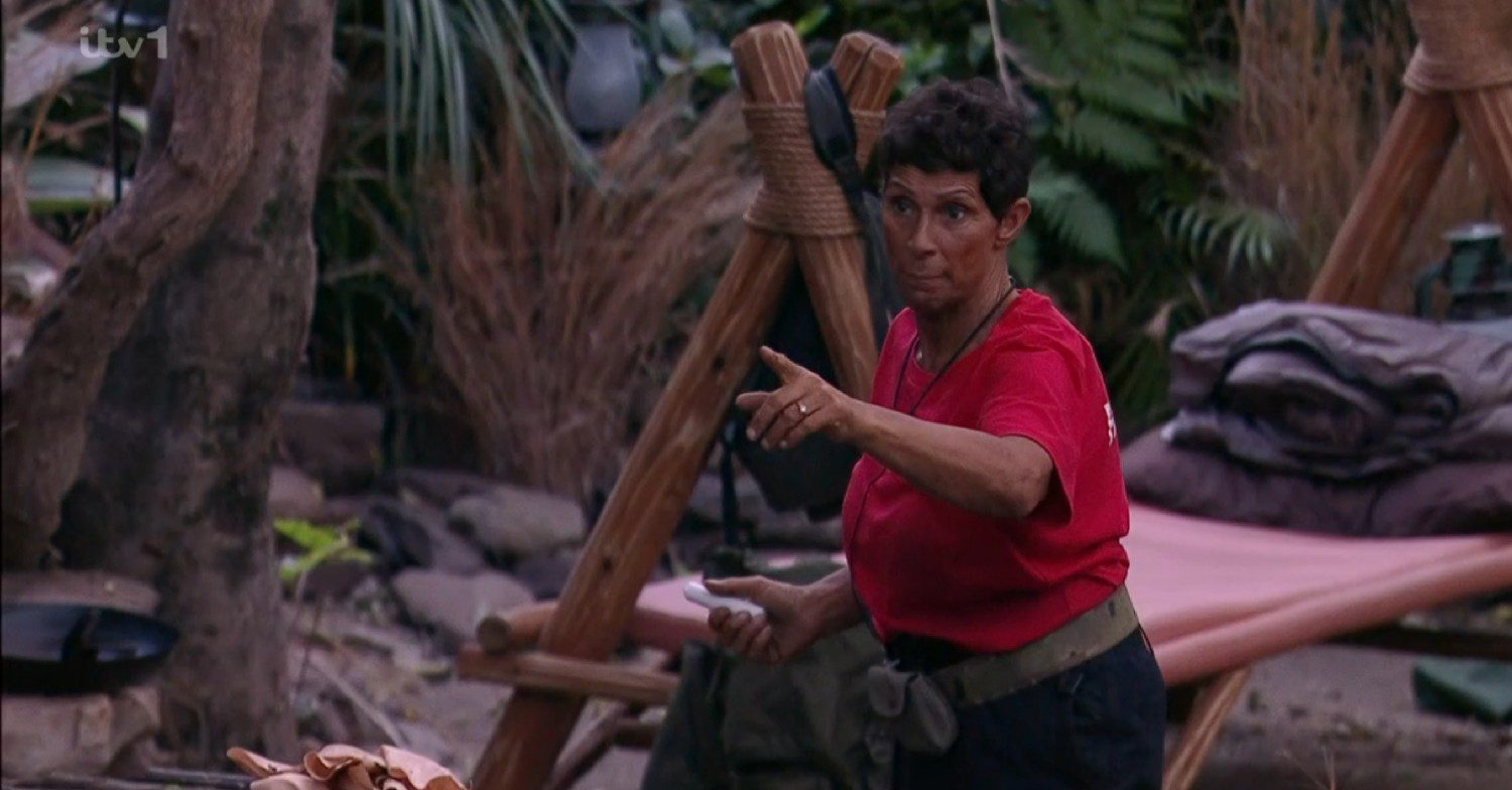Fatima pointing on I'm A Celebrity South Africa