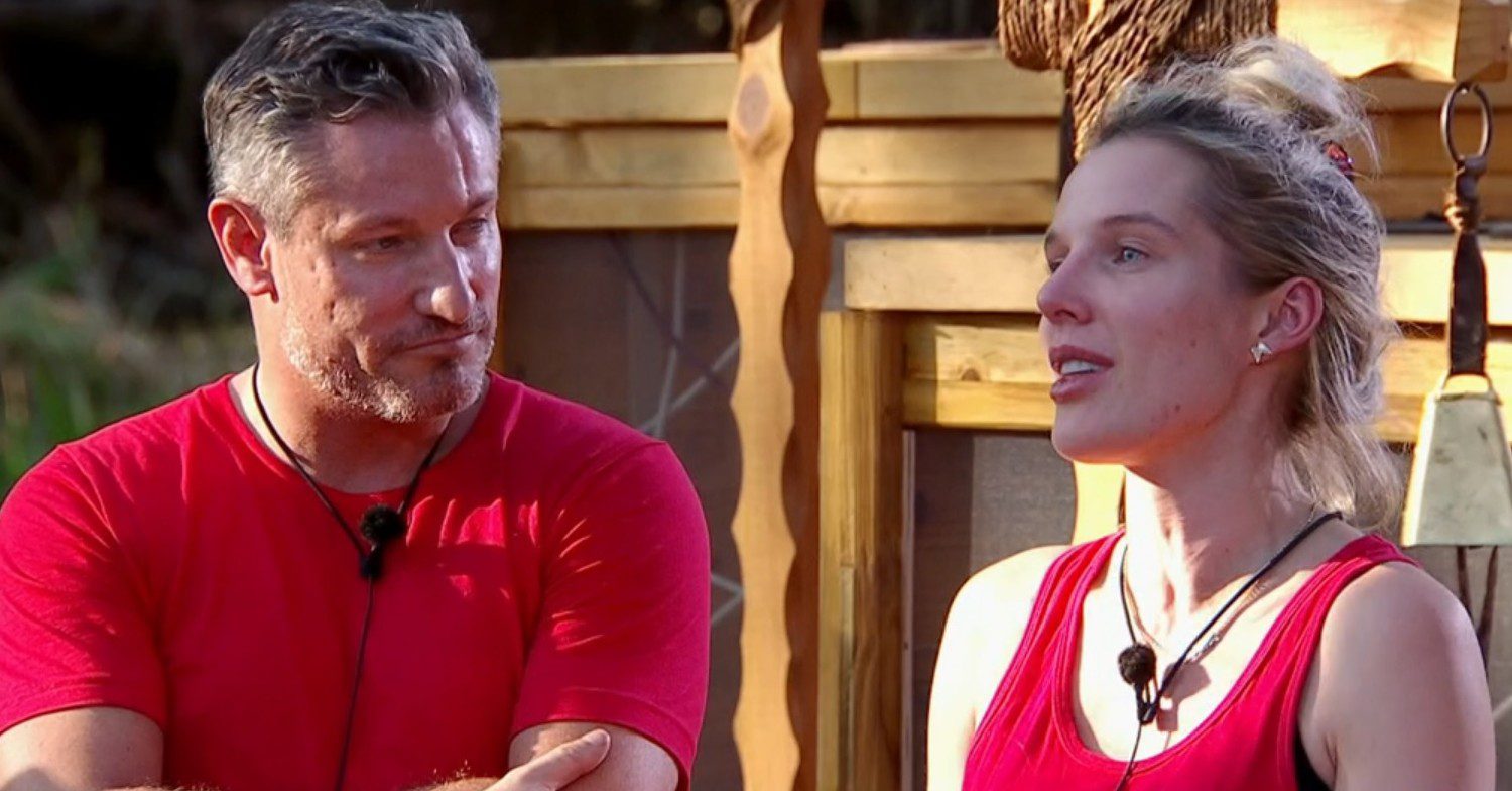 Helen Flanagan and Dean Gaffney during their elimination on I'm A Celebrity... South Africa