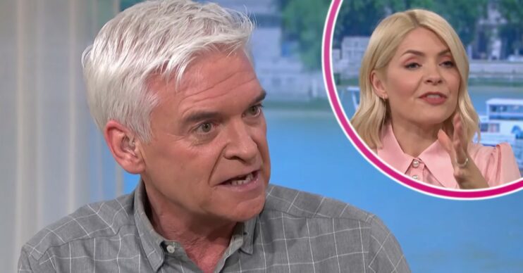 Phil looking serious on This Morning with Holly