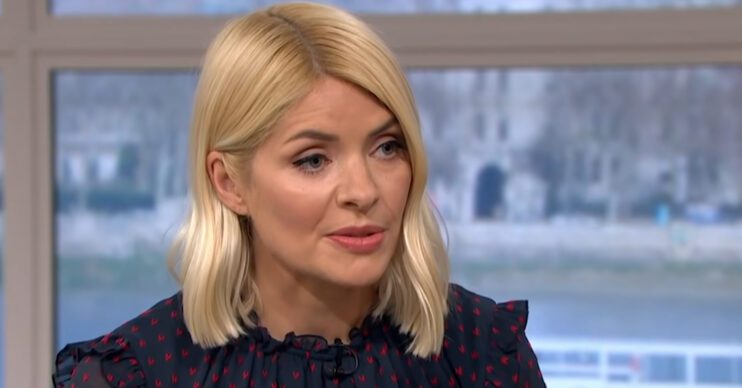 Holly Willoughby frowns on This Morning