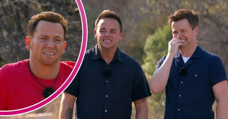 Joe Swash looking fed up / Ant and Dec on I'm A Celeb South Africa