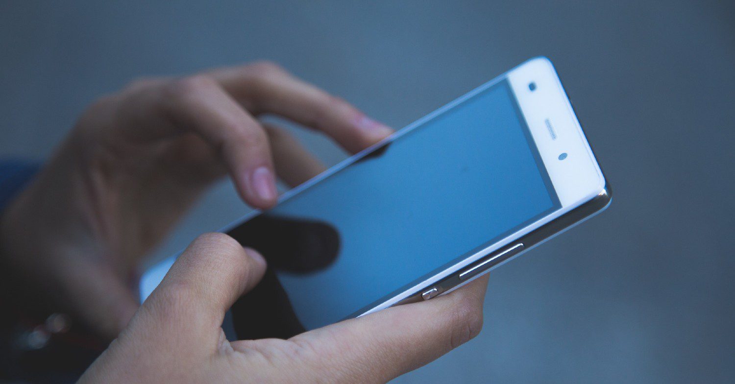 Person using mobile phone