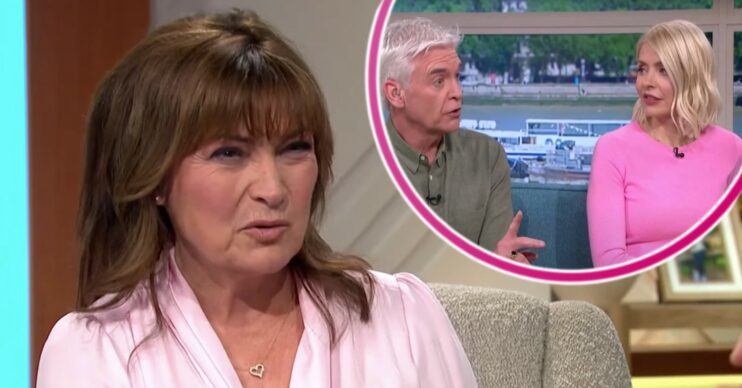 Lorraine Kelly squirming with Holly and Phil