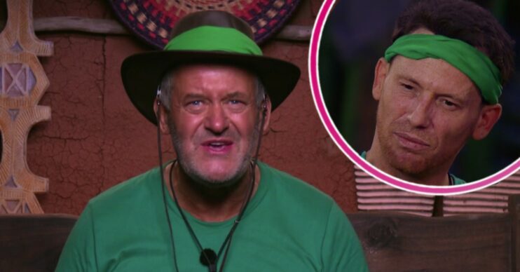 I’m A Celebrity South Africa Paul looking confused with Joe looking angry