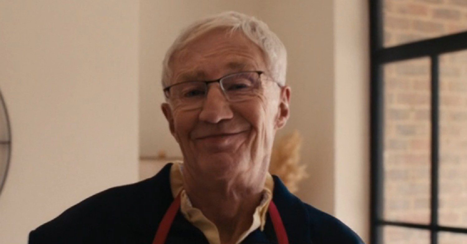 Paul O'Grady smiling on Eurovision