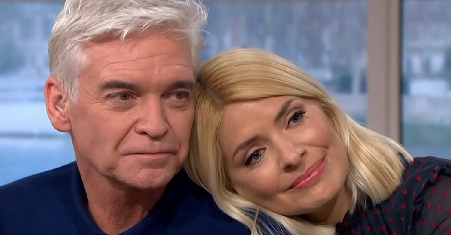 Holly Willoughby and Phillip Schofield cuddle on This Morning