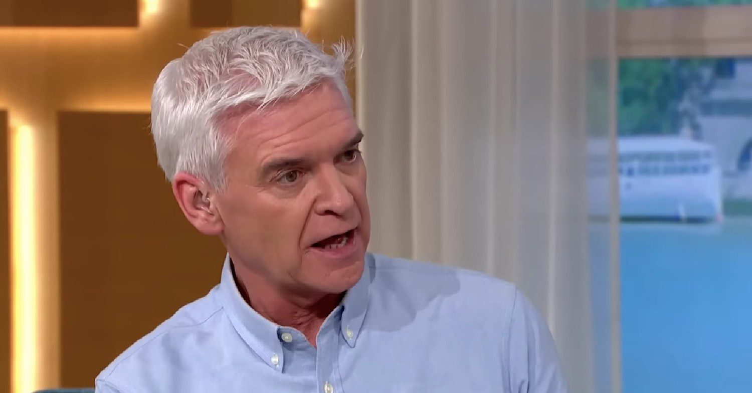 Phillip Schofield with his mouth open on This Morning