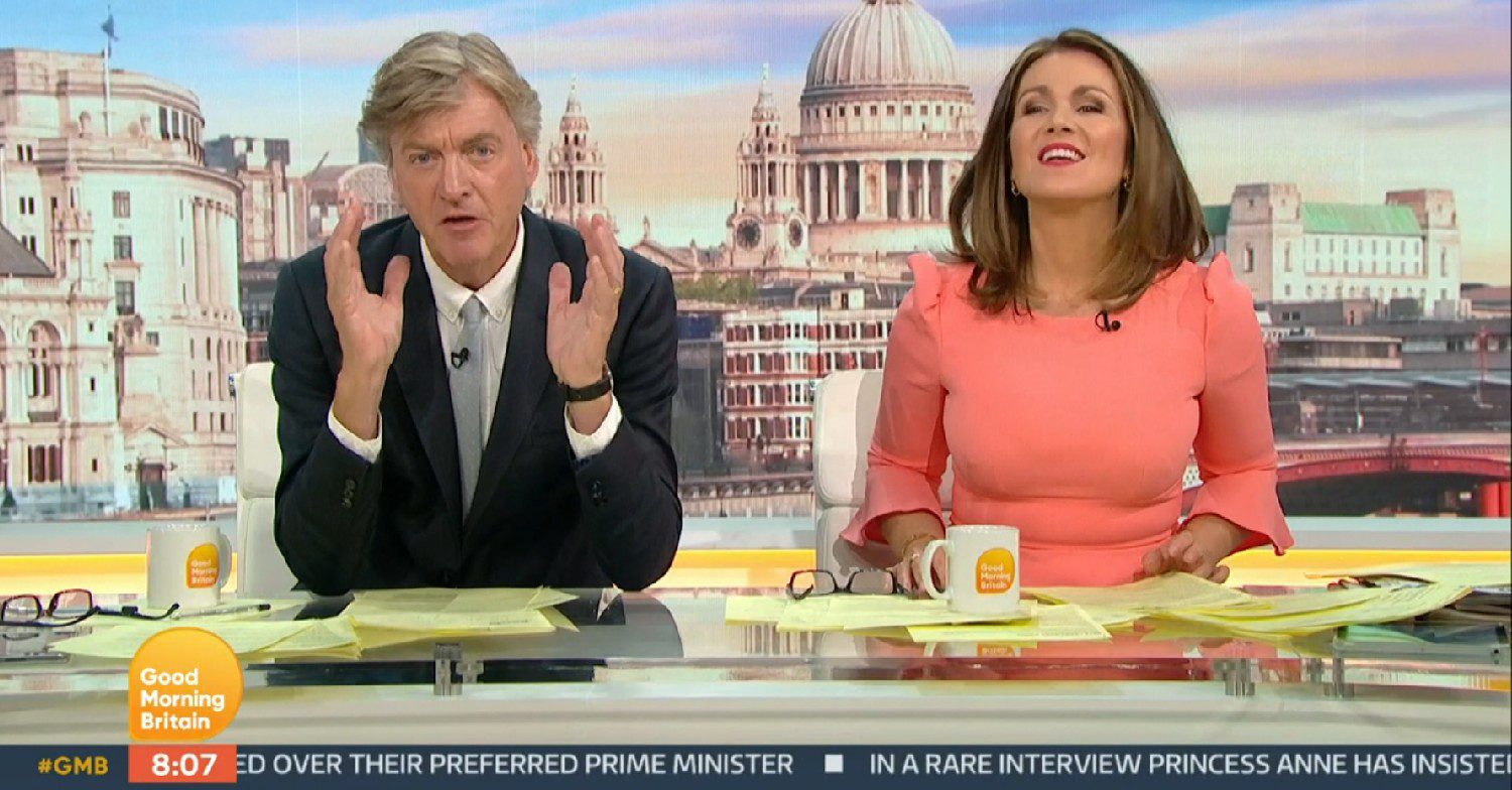 Richard Madeley and Susanna Reid on Good Morning britain today