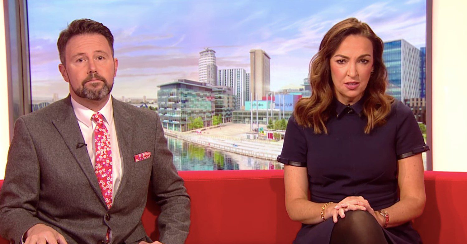 Sally Nugent on BBC Breakfast with her co-host