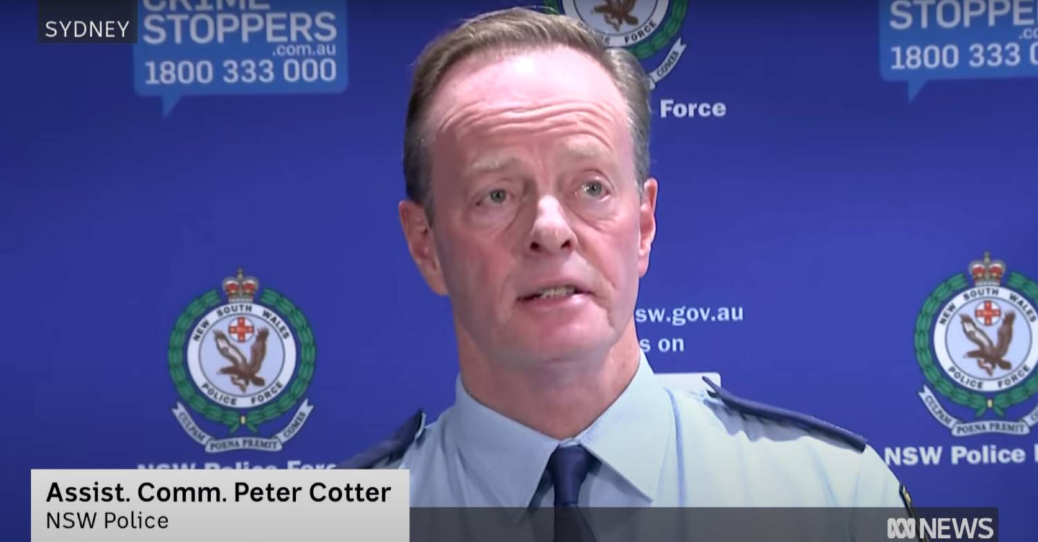 Assistant Police Commissioner Peter Cotter speaks during press conference