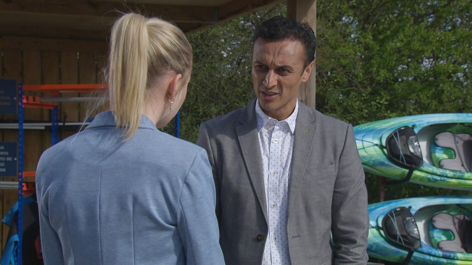 Emmerdale's Jai and Belle are talking