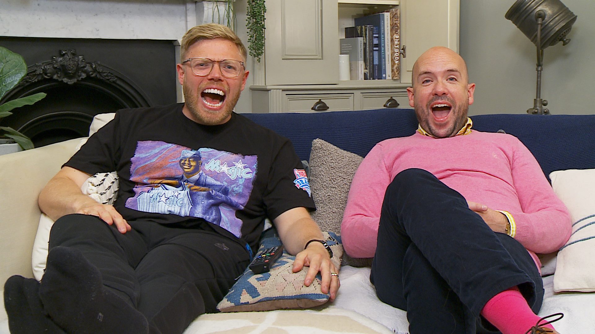 Rob Beckett and Tom Allen on Celebrity Gogglebox 2023