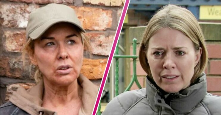 Composite of Cassie and Abi on Coronation Street (Credit: ITV/Composite: ED!)