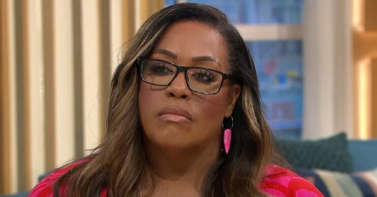 Alison Hammond looks serious on This Morning