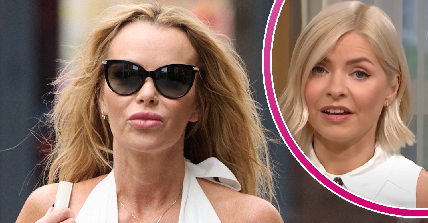Amanda Holden with sunglasses on, Holly Willoughby on This Morning