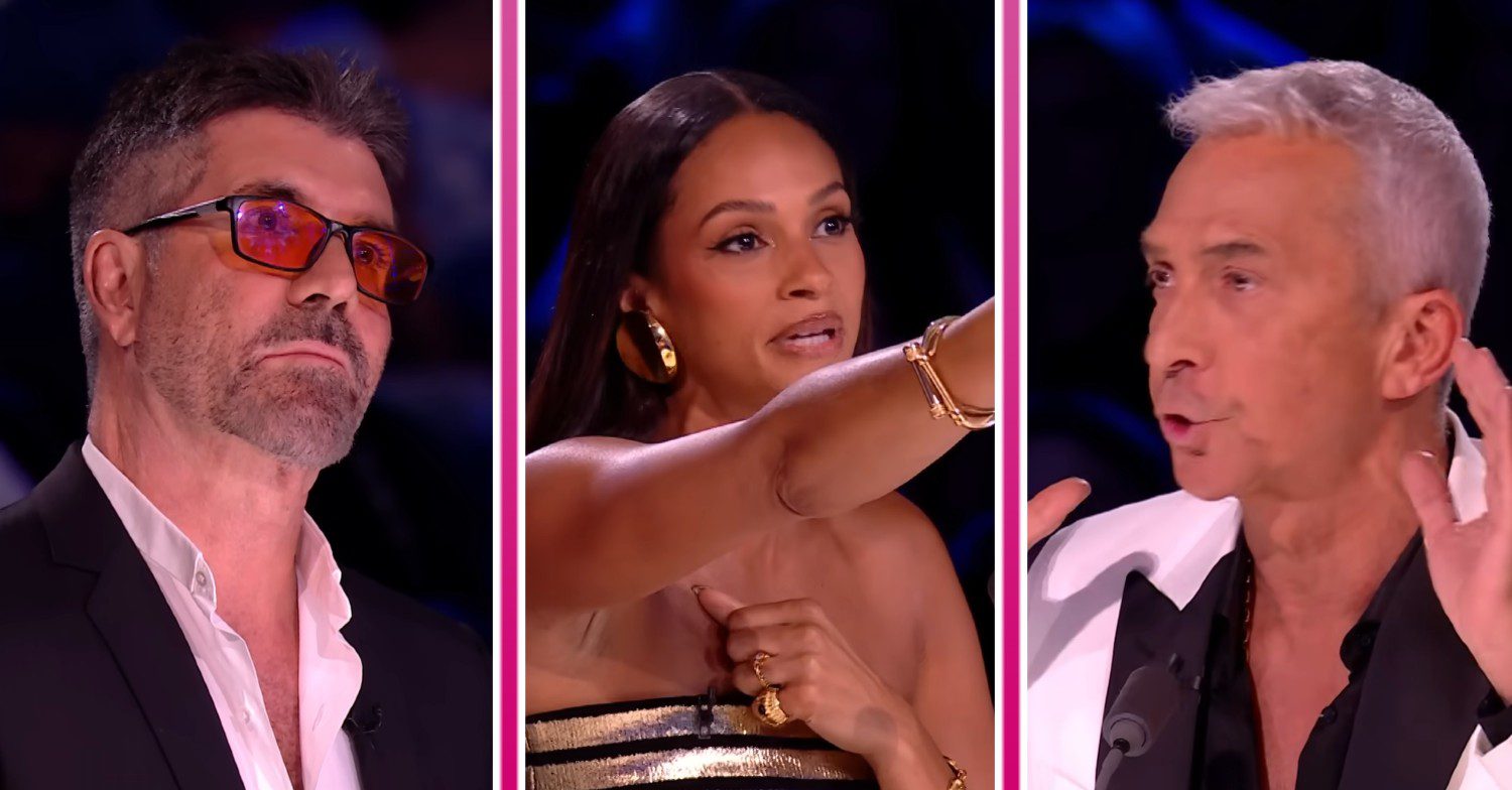 Simon, Alesha, and Bruno frown on BGT