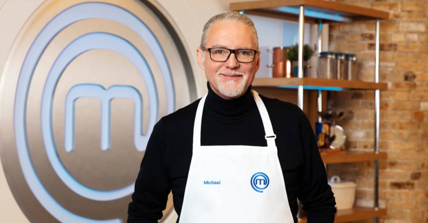 Celebrity MasterChef 2023 star Michael Praed smiles