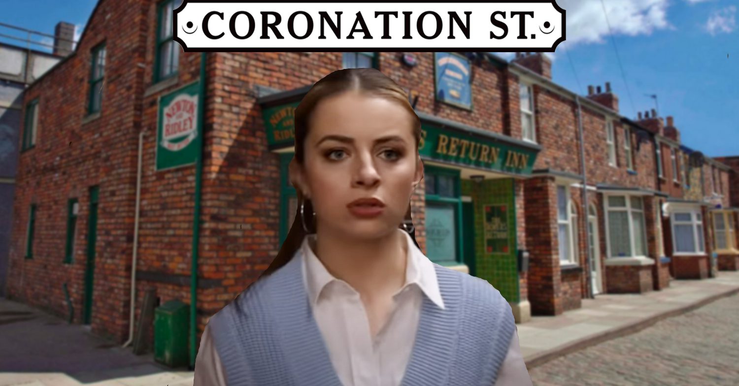 Coronation Street's Daisy, the Coronation Street logo and background of the Dales