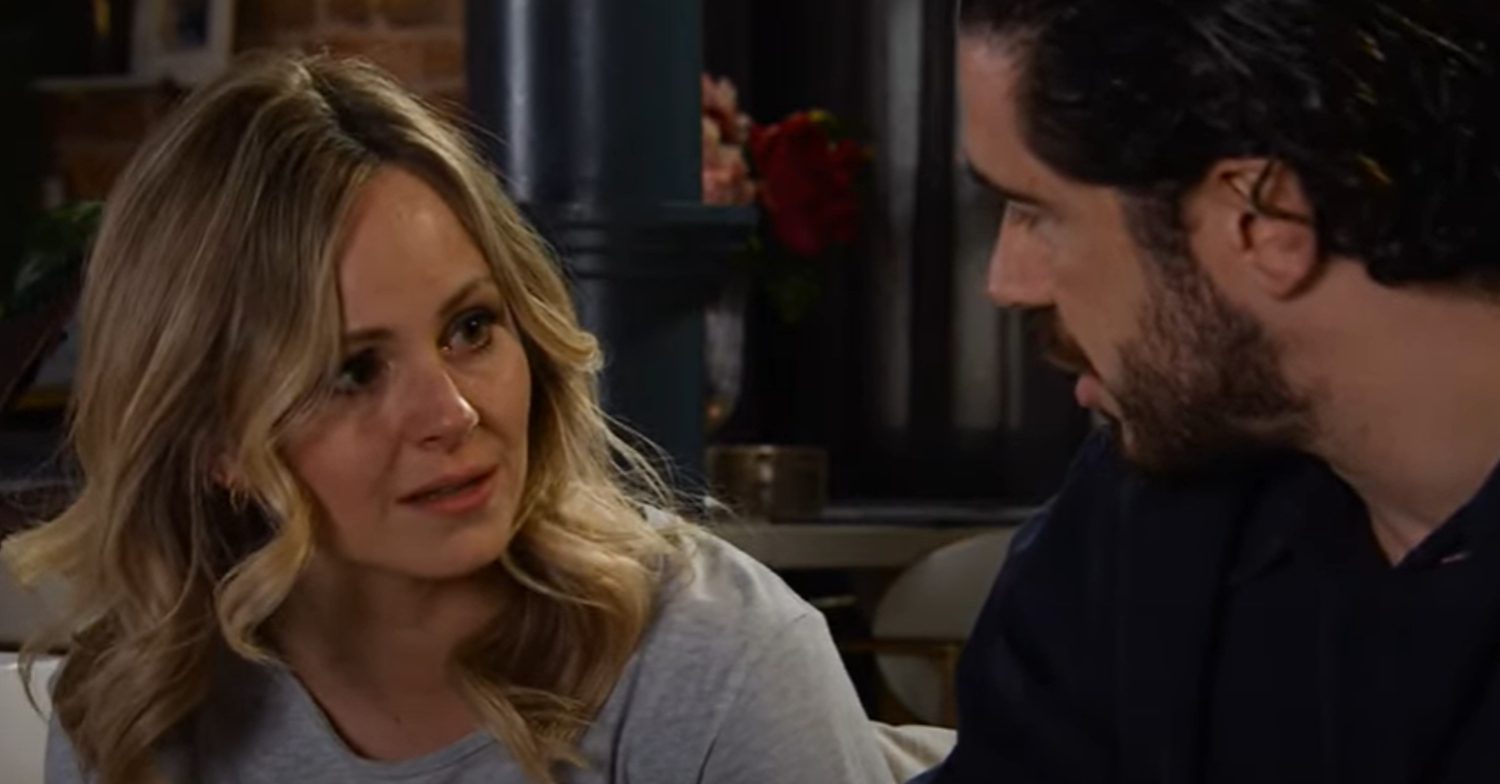 Coronation Street's Sarah is talking with Adam