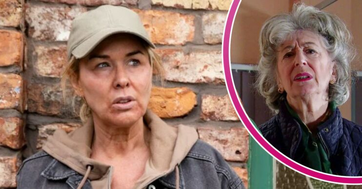 Coronation Street's Claire Sweeney as Cassie and Evelyn Plummer comp image