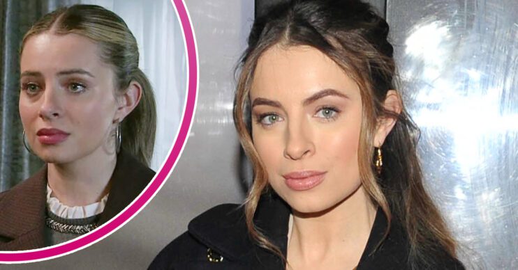 Coronation Street's Charlotte Jordan and, in a bubble, Daisy